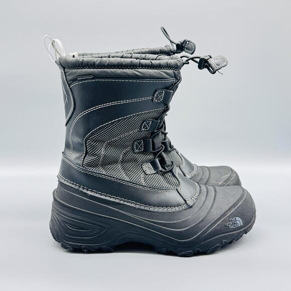 The North Face Boots Boys 6 Black Thermalfelt Snow Insulated Alpenglow IV Winter - Picture 1 of 12